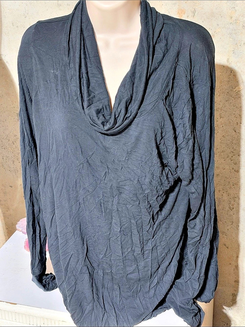 Women's Black Cowl Neck Tunic